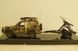 Toyota Land Cruiser 90 with Rocket Launcher trailer (Zaporizhzhia 2022), TruckTyr 1:43