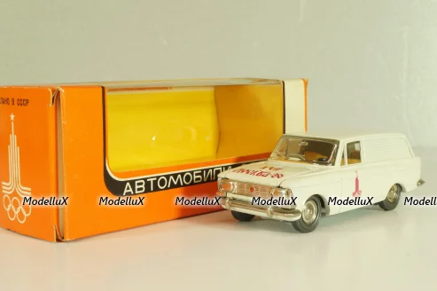Москвич-433 А5, белый, Сентябрь 1978г., Олимпиада 80, капот 3 зажима,Тантал/Радон 1:43 Новая