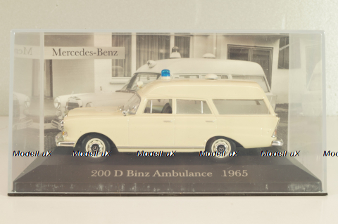 Mercedes-Benz 200 (W110) Binz, Ambulance 1965, MBOMS067, beige, Altaya, Mercedes-Benz Offizielle Modell Sammlung #67, 1:43