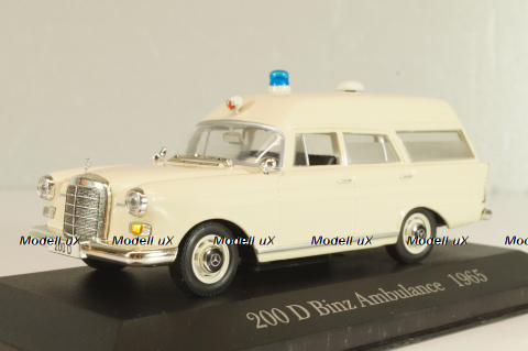 Mercedes-Benz 200 (W110) Binz, Ambulance 1965, MBOMS067, beige, Altaya, Mercedes-Benz Offizielle Modell Sammlung #67, 1:43