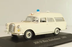 Mercedes-Benz 200 (W110) Binz, Ambulance 1965, MBOMS067, beige, Altaya, Mercedes-Benz Offizielle Modell Sammlung #67, 1:43