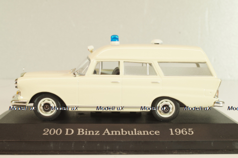 Mercedes-Benz 200 (W110) Binz, Ambulance 1965, MBOMS067, beige, Altaya, Mercedes-Benz Offizielle Modell Sammlung #67, 1:43