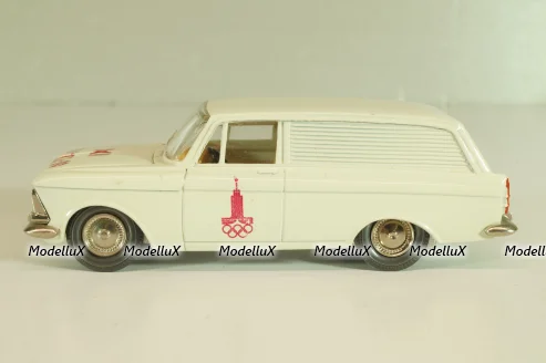 Москвич-433 А5, белый, Сентябрь 1978г., Олимпиада 80, капот 3 зажима,Тантал/Радон 1:43 Новая