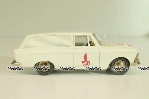 Москвич-433 А5, белый, Сентябрь 1978г., Олимпиада 80, капот 3 зажима,Тантал/Радон 1:43 Новая