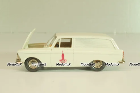 Москвич-433 А5, белый, Сентябрь 1978г., Олимпиада 80, капот 3 зажима,Тантал/Радон 1:43 Новая