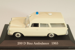 Mercedes-Benz 200 (W110) Binz, Ambulance 1965, MBOMS067, beige, Altaya, Mercedes-Benz Offizielle Modell Sammlung #67, 1:43