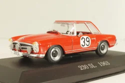 Mercedes-Benz 230 SL (W113) 1963, #39 Winner Rally Spa-Sofia-Liège 1963, red, MBOMS072, Mercedes-Benz-Offizielle Modell-Sammlung #72, Altaya 1:43