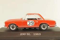 Mercedes-Benz 230 SL (W113) 1963, #39 Winner Rally Spa-Sofia-Liège 1963, red, MBOMS072, Mercedes-Benz-Offizielle Modell-Sammlung #72, Altaya 1:43