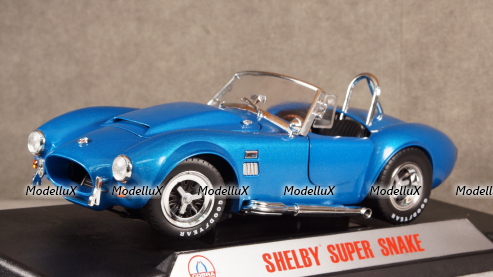 Shelby Cobra 427 Super Snake Year 1966 blue, Shelby Collectibles 1:18