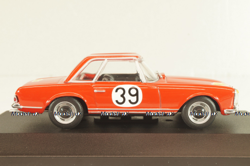 Mercedes-Benz 230 SL (W113) 1963, #39 Winner Rally Spa-Sofia-Liège 1963, red, MBOMS072, Mercedes-Benz-Offizielle Modell-Sammlung #72, Altaya 1:43