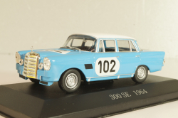 Mercedes-Benz 300 SE (W120) #102 Winner 24h Spa 1964, blue/white, MBOMS074, Mercedes-Benz-Offizielle Modell-Sammlung #74, Altaya 1:43 Уценка!