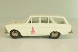 Москвич-427 А4, белый, Июль 197.г., Олимпиада 80, капот 2 зажима, Тантал/Радон 1:43 Новая