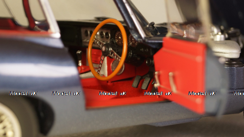 Jaguar E Type (RHD) dark blue, KYO8954BL,  Kyosho 1:18