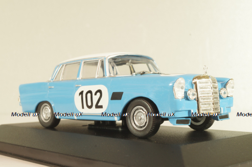 Mercedes-Benz 300 SE (W120) #102 Winner 24h Spa 1964, blue/white, MBOMS074, Mercedes-Benz-Offizielle Modell-Sammlung #74, Altaya 1:43 Уценка!