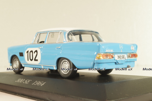 Mercedes-Benz 300 SE (W120) #102 Winner 24h Spa 1964, blue/white, MBOMS074, Mercedes-Benz-Offizielle Modell-Sammlung #74, Altaya 1:43 Уценка!