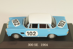 Mercedes-Benz 300 SE (W120) #102 Winner 24h Spa 1964, blue/white, MBOMS074, Mercedes-Benz-Offizielle Modell-Sammlung #74, Altaya 1:43 Уценка!