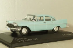 Plymouth Savoy Sedan 1959, blue, WB289, WhiteBox 1:43