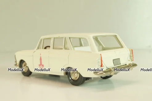 Москвич-427 А4, белый, Июль 197.г., Олимпиада 80, капот 2 зажима, Тантал/Радон 1:43 Новая