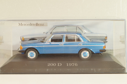 Mercedes-Benz 200 (W123) 1976, blue, MBOMS027, Mercedes-Benz Offizielle Modell-Sammlung #27, Altaya 1:43