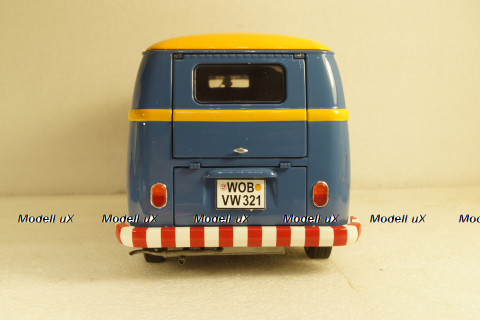 Volkswagen T1b panel van customer service blue/yellow, 450048400, Schuco 1:18