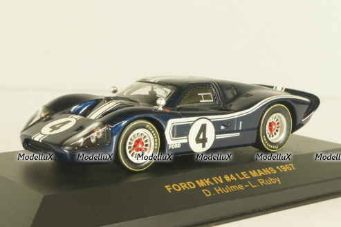Ford GT40 MK IV #4 Le Mans 1967, D.Hulme/L.Ruby, blue, LMC011, IXO 1:43