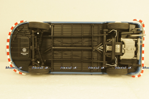 Volkswagen T1b panel van customer service blue/yellow, 450048400, Schuco 1:18