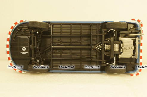 Volkswagen T1b panel van customer service blue/yellow, 450048400, Schuco 1:18
