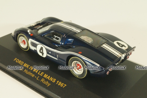 Ford GT40 MK IV #4 Le Mans 1967, D.Hulme/L.Ruby, blue, LMC011, IXO 1:43