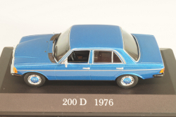Mercedes-Benz 200 (W123) 1976, blue, MBOMS027, Mercedes-Benz Offizielle Modell-Sammlung #27, Altaya 1:43