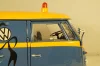 Volkswagen T1b panel van customer service blue/yellow, 450048400, Schuco 1:18