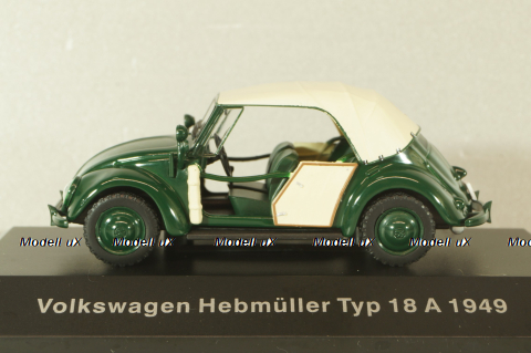 Volkswagen Hebmuller typ 18 A 1949, Volkswagen Offizielle Modell-Sammlung, Altaya #65 1:43