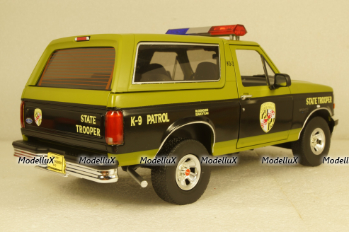 Ford Bronco Maryland State Police 1996 green/black, 19113, Greenlight 1:18