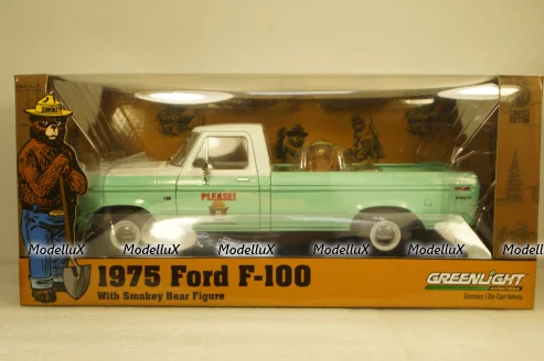 Ford F-100 with Smokey Bear figurine 1975, 13636, Greenlight 1:18