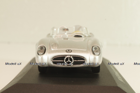 Mercedes-Benz 300 SLR Roadster (W196S) racing sports car 1955, silver, MBOMS032, Altaya, Mercedes-Benz Offizielle Modell Sammlung #32, 1:43