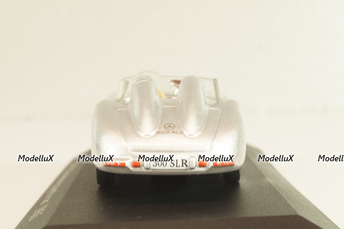 Mercedes-Benz 300 SLR Roadster (W196S) racing sports car 1955, silver, MBOMS032, Altaya, Mercedes-Benz Offizielle Modell Sammlung #32, 1:43