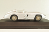Mercedes-Benz 300 SLR Roadster (W196S) racing sports car 1955, silver, MBOMS032, Altaya, Mercedes-Benz Offizielle Modell Sammlung #32, 1:43
