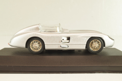 Mercedes-Benz 300 SLR Roadster (W196S) racing sports car 1955, silver, MBOMS032, Altaya, Mercedes-Benz Offizielle Modell Sammlung #32, 1:43