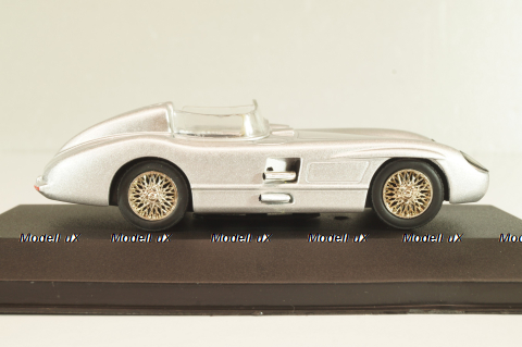 Mercedes-Benz 300 SLR Roadster (W196S) racing sports car 1955, silver, MBOMS032, Altaya, Mercedes-Benz Offizielle Modell Sammlung #32, 1:43