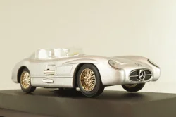 Mercedes-Benz 300 SLR Roadster (W196S) racing sports car 1955, silver, MBOMS032, Altaya, Mercedes-Benz Offizielle Modell Sammlung #32, 1:43