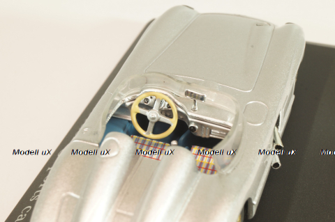 Mercedes-Benz 300 SLR Roadster (W196S) racing sports car 1955, silver, MBOMS032, Altaya, Mercedes-Benz Offizielle Modell Sammlung #32, 1:43