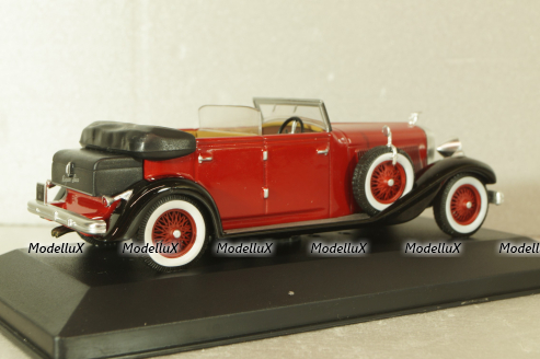 Hispano Suiza H6C Cabriolet 1934, red, Altaya 1:43