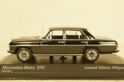 Mercedes 200 1968 black, 943034004,  Minichamps 1:43 