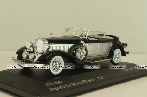 Chrysler Imperial Le Baron phaeton 1933, black/silver,WB114, WhiteBox 1:43