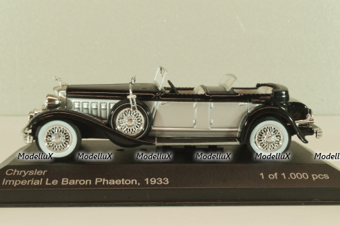Chrysler Imperial Le Baron phaeton 1933, black/silver,WB114, WhiteBox 1:43