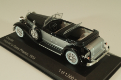 Chrysler Imperial Le Baron phaeton 1933, black/silver,WB114, WhiteBox 1:43