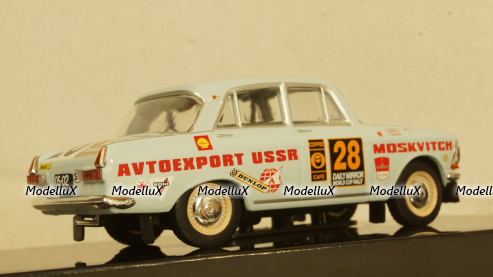Москвич 412, No.28, Rally London - Mexiko, L.Potapcikas/Y.Lesovskiy/E.Bazhenov, 1970, RAC353, IXO 1:43