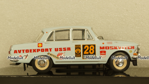 Москвич 412, No.28, Rally London - Mexiko, L.Potapcikas/Y.Lesovskiy/E.Bazhenov, 1970, RAC353, IXO 1:43