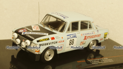 Москвич 412 No.88, 1000 Lakes Rally, 1973 V.Boubnov/A.Pechenkin, RAC356, IXO 1:43