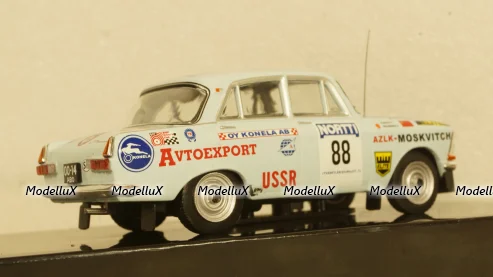 Москвич 412 No.88, 1000 Lakes Rally, 1973 V.Boubnov/A.Pechenkin, RAC356, IXO 1:43