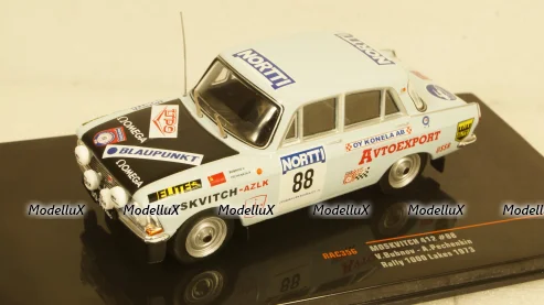 Москвич 412 No.88, 1000 Lakes Rally, 1973 V.Boubnov/A.Pechenkin, RAC356, IXO 1:43